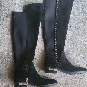 Vince Camuto flat black knee high boots